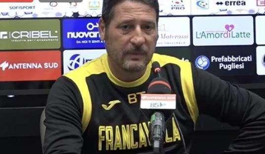 V. Francavilla, Trocini: "Senza tifosi è una sconfitta... Lotteremo per loro"