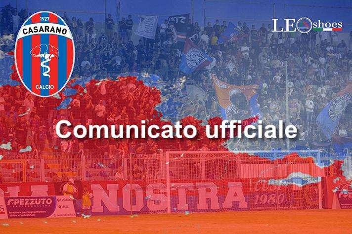 UFFICIALE - Casarano, rescinde un portiere