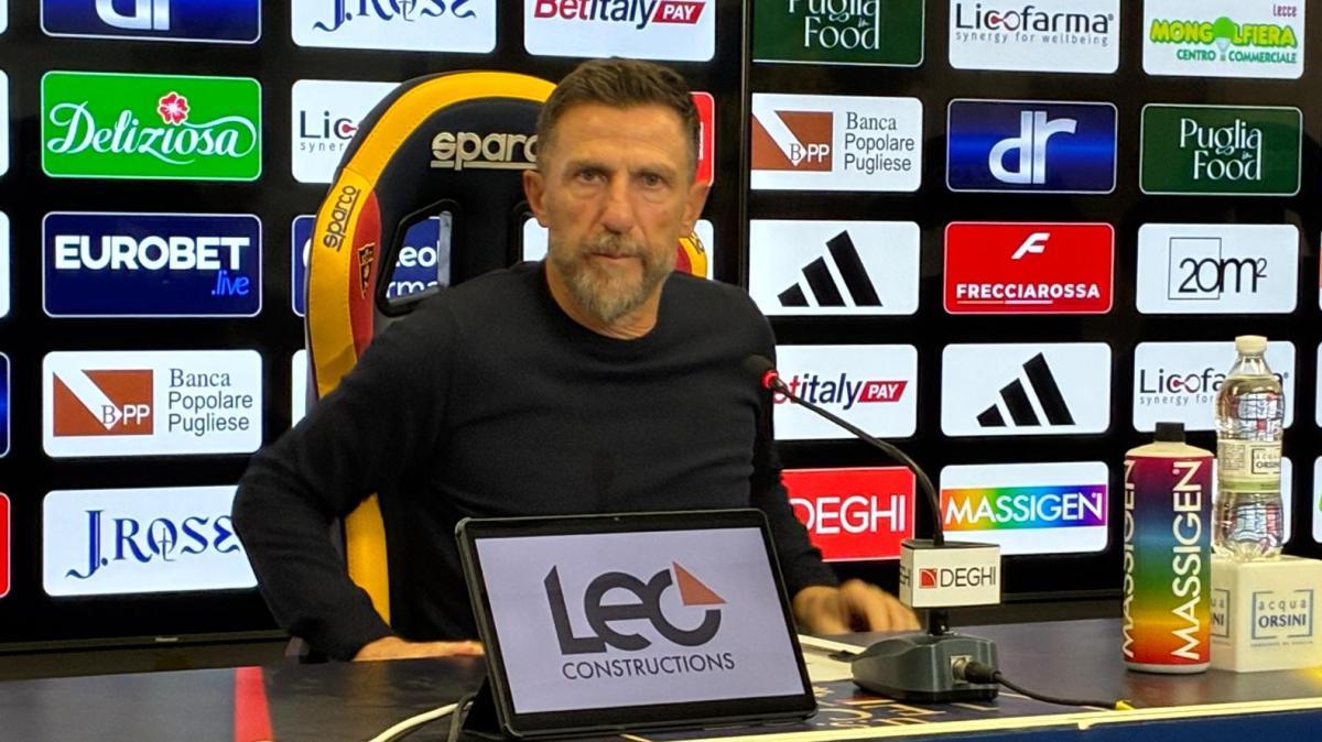 Lecce, Di Francesco: «Non è una missione impossibile. Dovremo trascinare il pubblico dalla nostra parte»