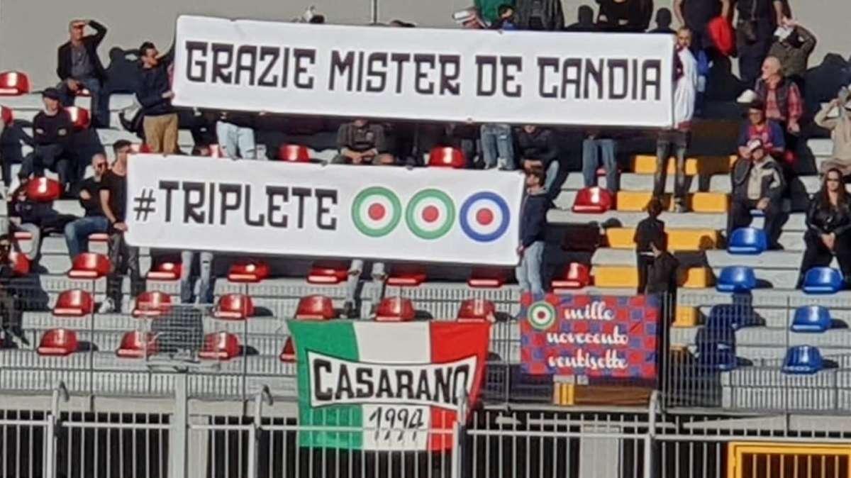 Casarano, i tifosi ringraziano De Candia per il Triplete