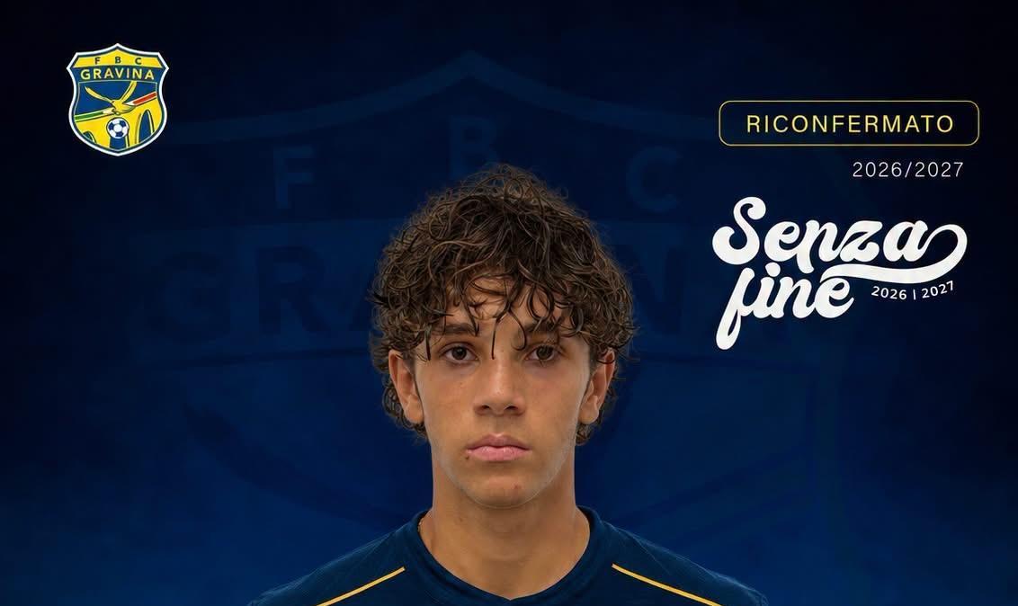 UFFICIALE - Gravina, conferma per un centrocampista