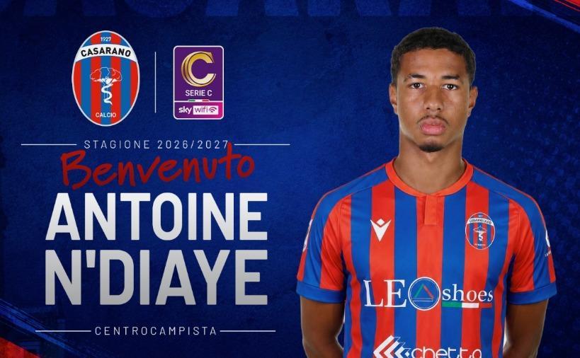 UFFICIALE - Casarano, ecco Antoine N’Diaye: il centrocampista arriva in prestito dal Bologna