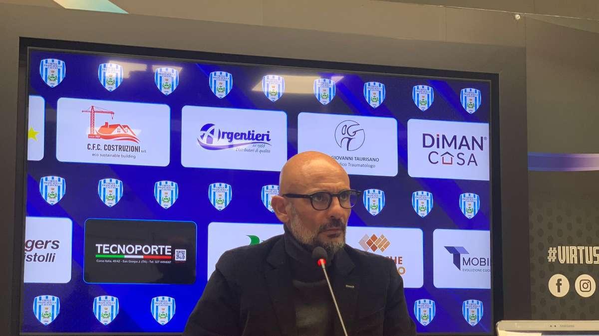 Virtus Francavilla, Ginestra: "Il Casarano ha meritato, ma la partita l'abbiamo fatta noi"