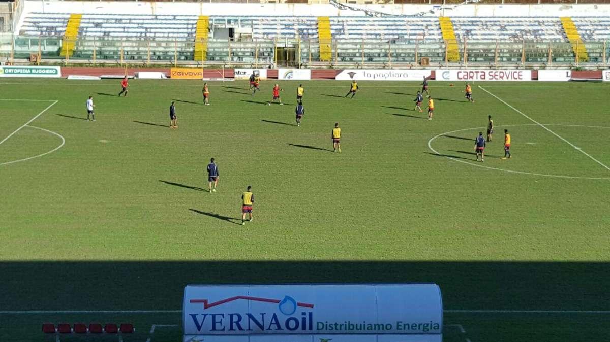 La Casertana in allenamento