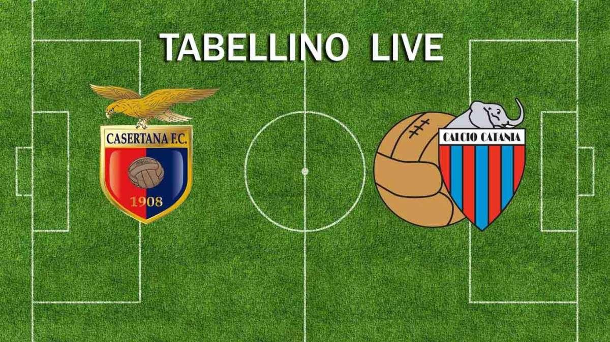 TABELLINO FINALE. Casertana - Catania 2-0