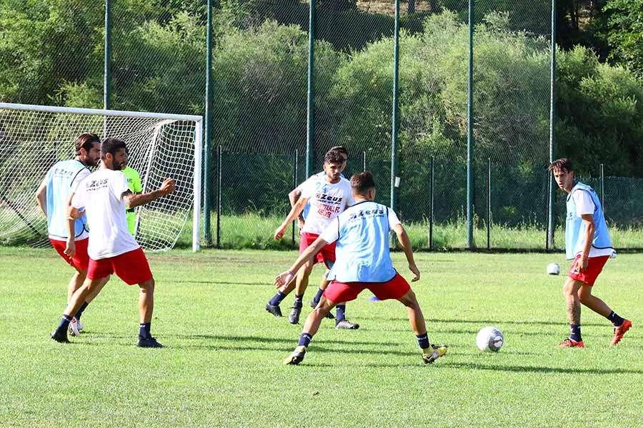 I rossobl&ugrave; in allenamento