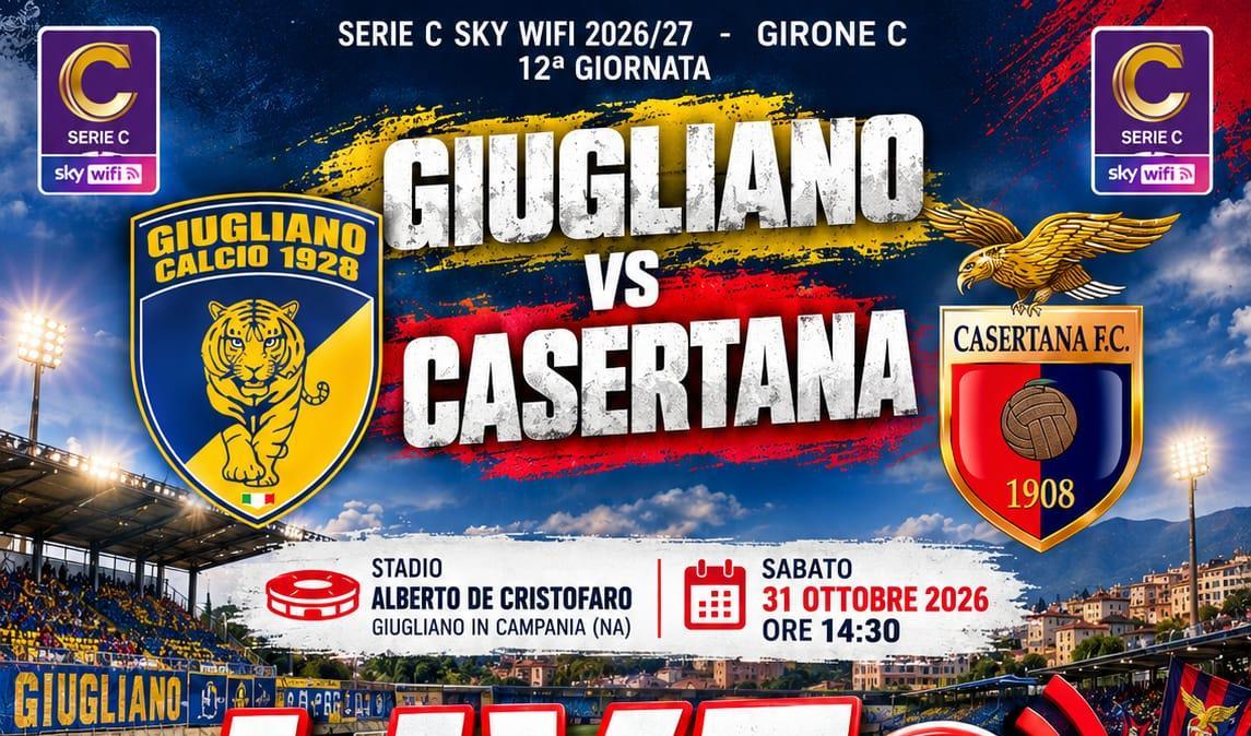 DIRETTA / Giugliano-Casertana, calcio d'inizio ore 14,30