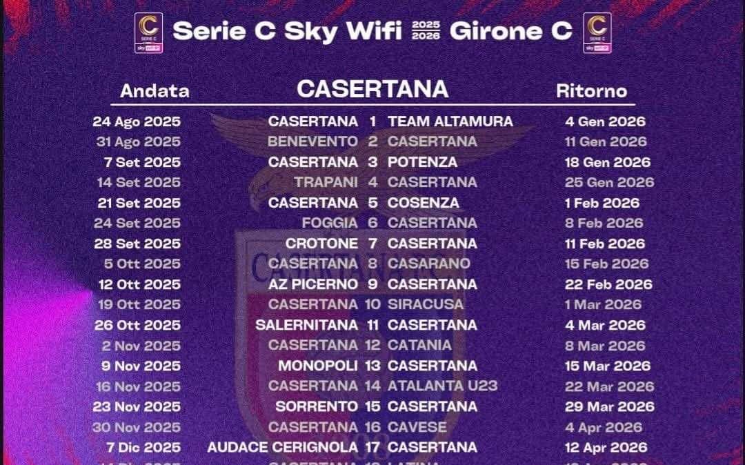 Calendario Casertana