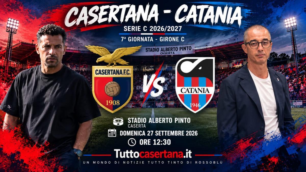 DIRETTA / CASERTANA-CATANIA, calcio d'inizio ore 12:30