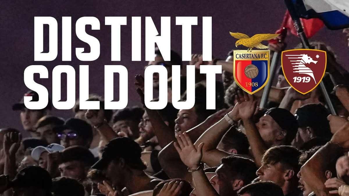 Casertana - Salernitana: distinti esauriti, biglietti disponibili solo in tribuna