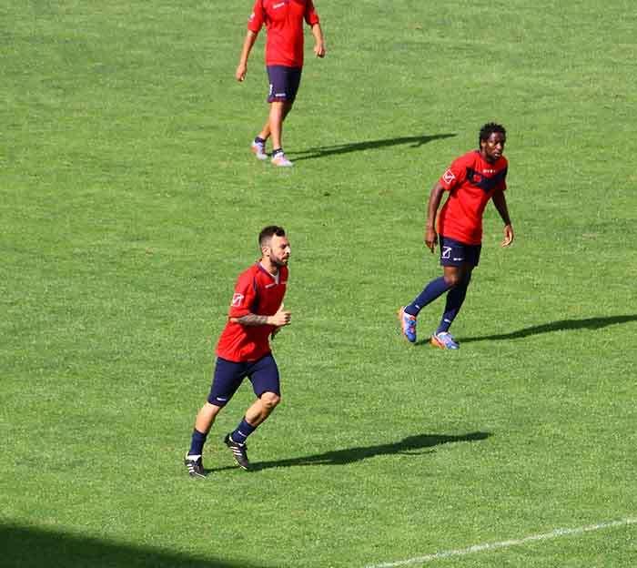 De Angelis in allenamento