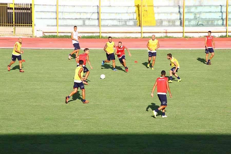 La Casertana in allenamento