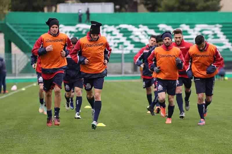 I rossobl&ugrave; in allenamento