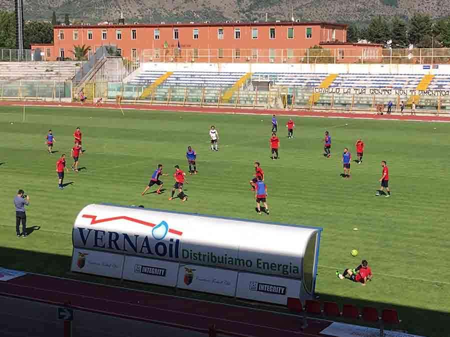 La Casertana in allenamento