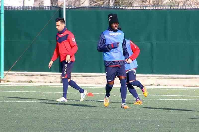 Agyei in allenamento