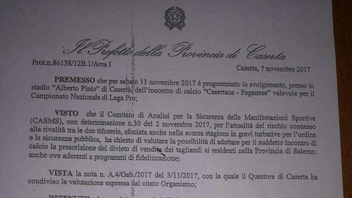 Decreto prefettura