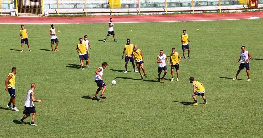 La Casertana in allenamento