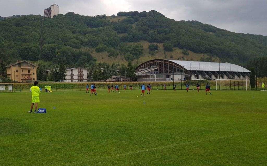 Una fase dell'allenamento 