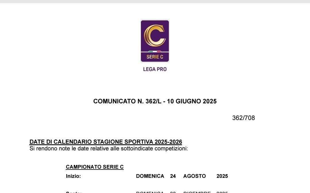 Comunicato 362/L Lega Pro 