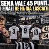 Il Cesena vale 45 punti, ma nei finali ne ha già lasciati 6