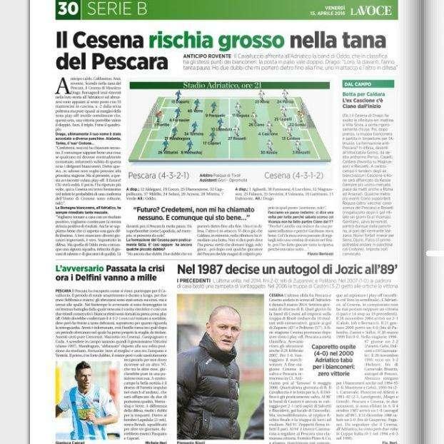 Il Cesena rischia grosso - La Voce di Romagna