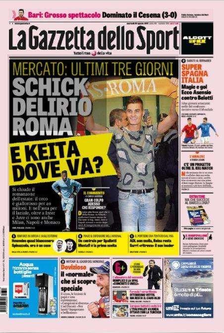 Bari-Cesena - I titoli dei quotidiani sportivi