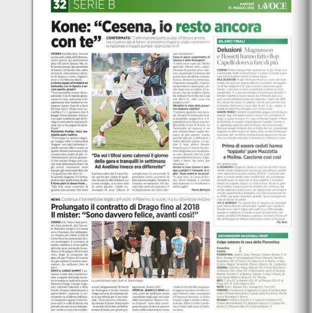 Kone: “Resto a Cesena” – La Voce di Romagna