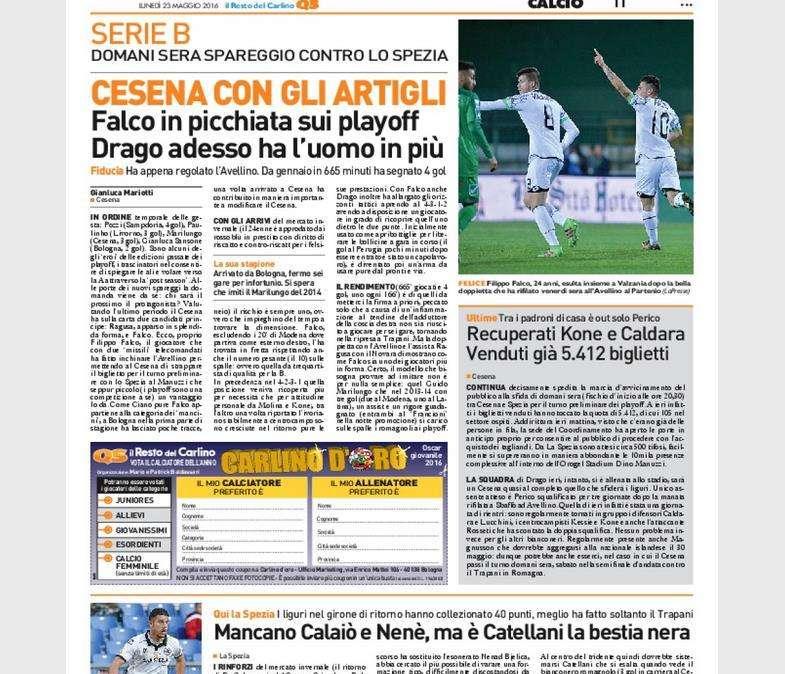Falco in picchiata sui playoff - Il Resto del Carlino
