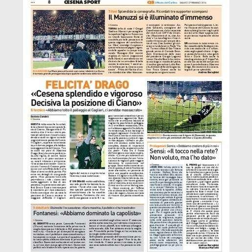 Sensi: “Il tocco in rete? Non voluto…” – Il Resto del Carlino