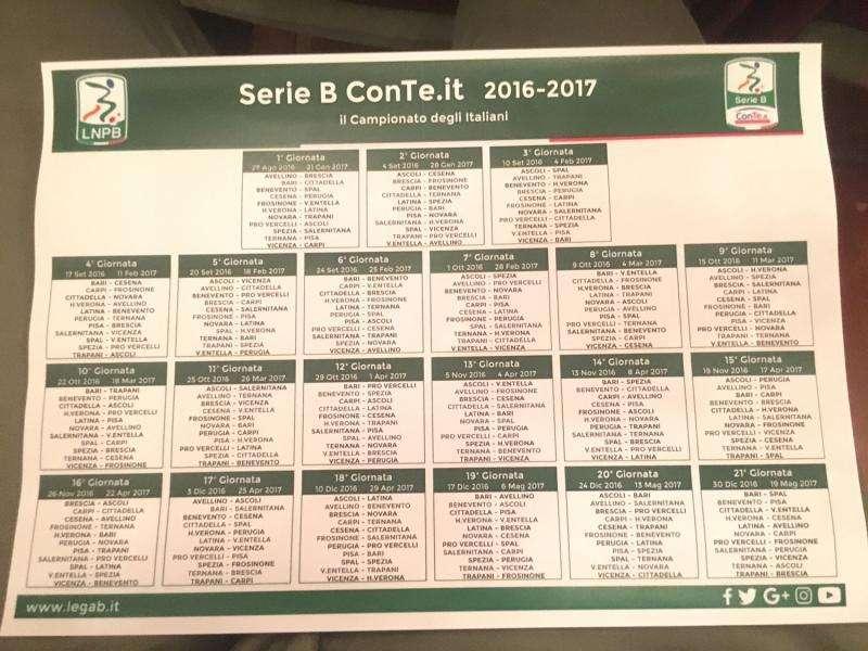Serie B, il Calendario presentato il 3 agosto a Bari