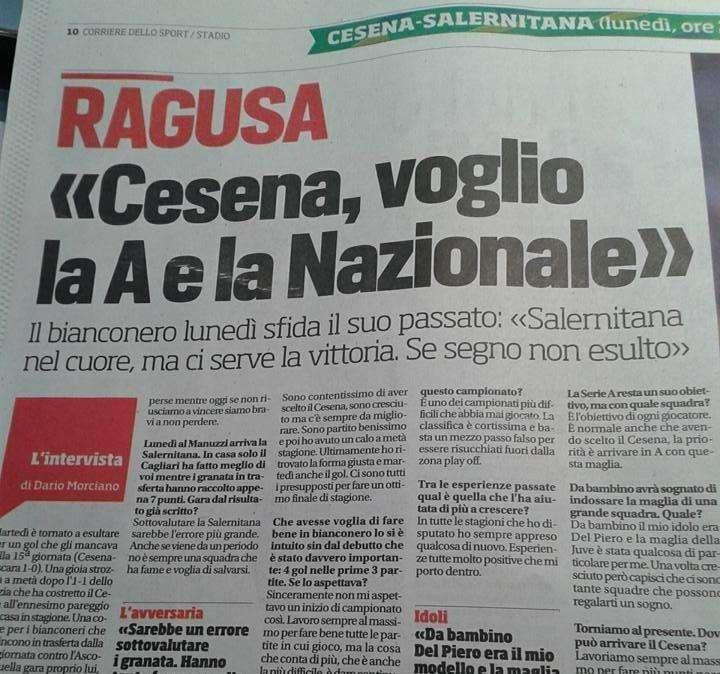 Ragusa: “Voglio la serie A e la Nazionale” - Corriere dello Sport