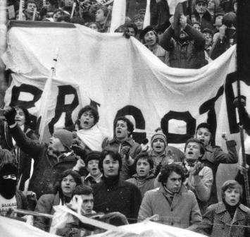 Le Brigate Bianconere (foto tratta dal libro "Io? Cesena!" di Pier Andrea Grassi)