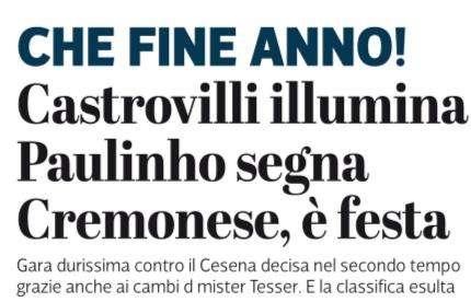 La Provincia di Cremona: "Cesena, atteggiamento incomprensibile"