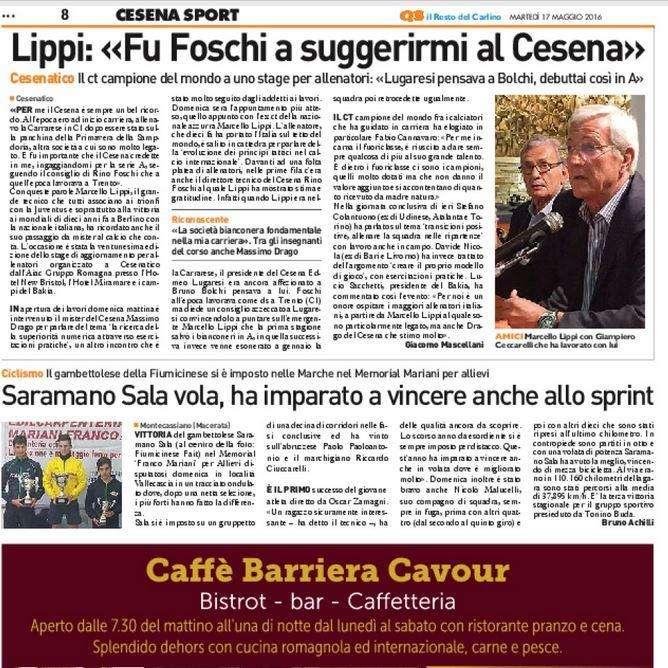 Lippi: “Fu Foschi a suggerirmi al Cesena” – Il Resto del Carlino