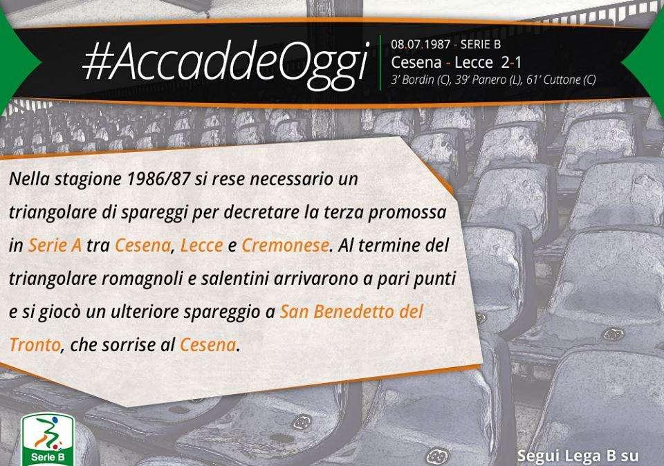 Accadde oggi: Cesena-Lecce 2-1