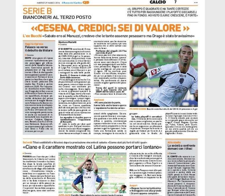 L’ex Bucchi: “Cesena, credici: sei di valore” - Il Resto del Carlino