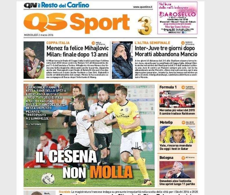 Il Cesena non molla – Il Resto del Carlino