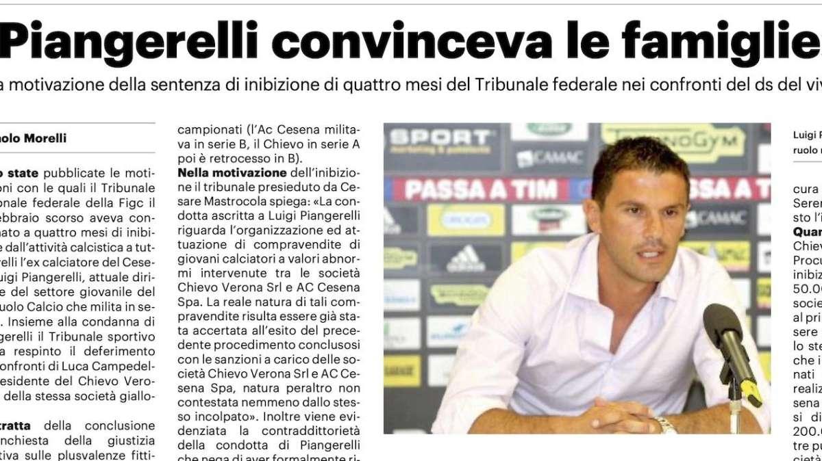 Il Resto del Carlino: "Piangerelli convinceva le famiglie"
