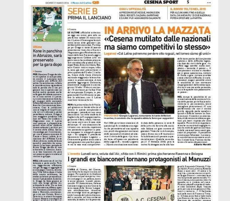 In arrivo la mazzata. Il Resto del Carlino