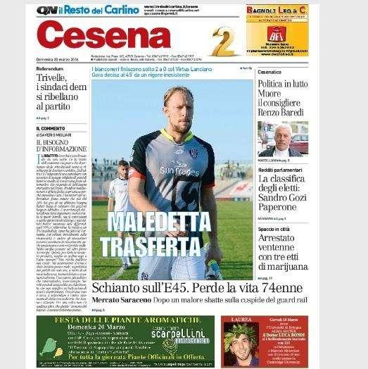 Maledetta trasferta. Il Resto del Carlino