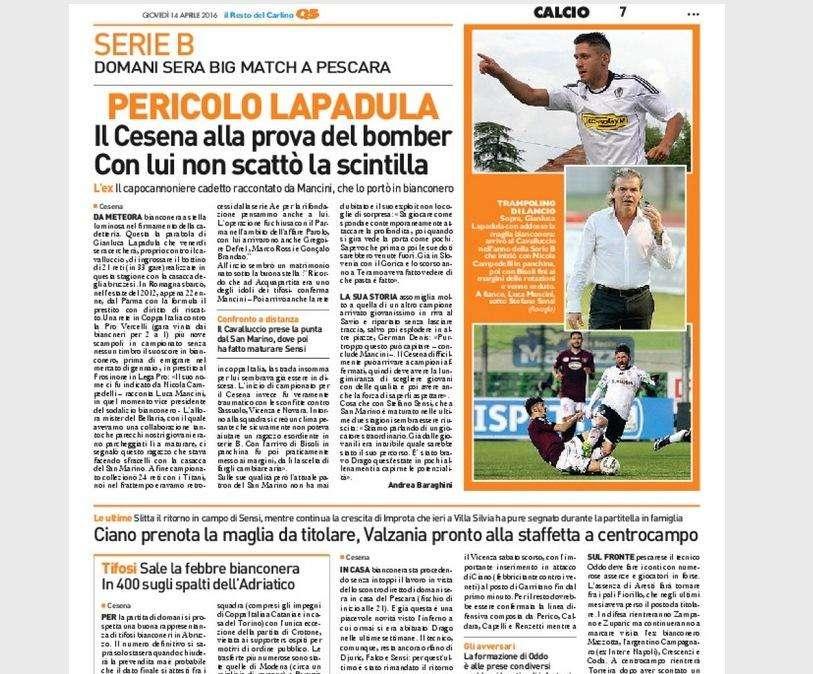 Mancini: “Lapadula ci fu segnalato da Campedelli” - Il Resto del Carlino