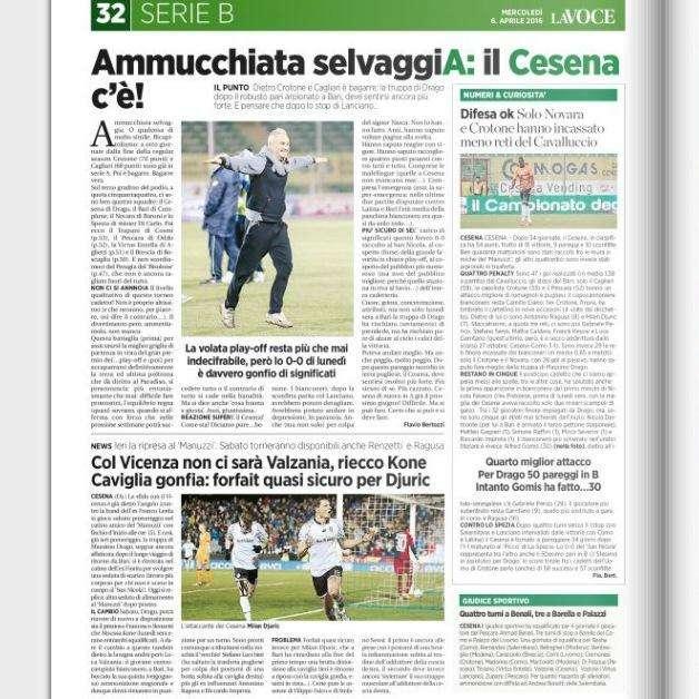 Ammucchiata selvaggiA: il Cesena c’è - La Voce di Romagna