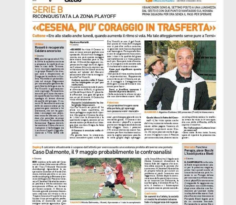 "Più coraggio in trasferta” - Il Resto del Carlino