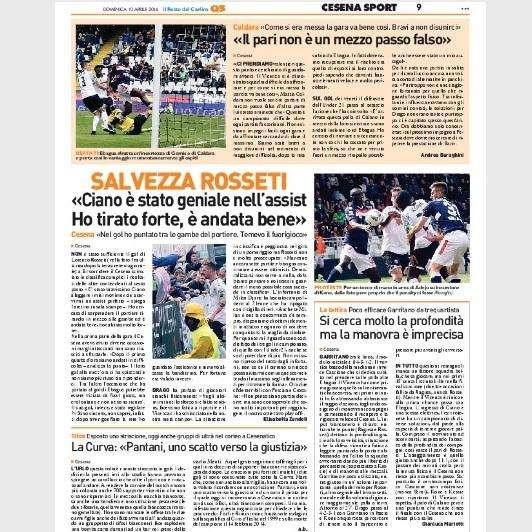 Si cerca la profondità, ma la manovra è imprecisa. Il Resto del Carlino