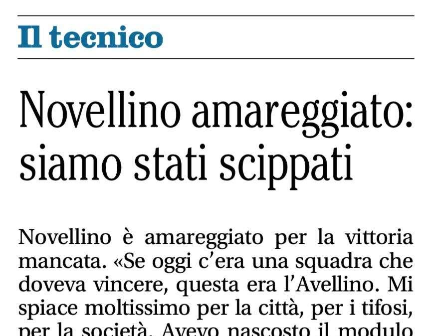 Il Mattino: "Per Novellino vittoria scippata"