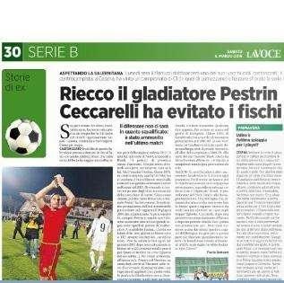 Riecco Pestrin, Ceccarelli ha evitato i fischi. La Voce di Romagna