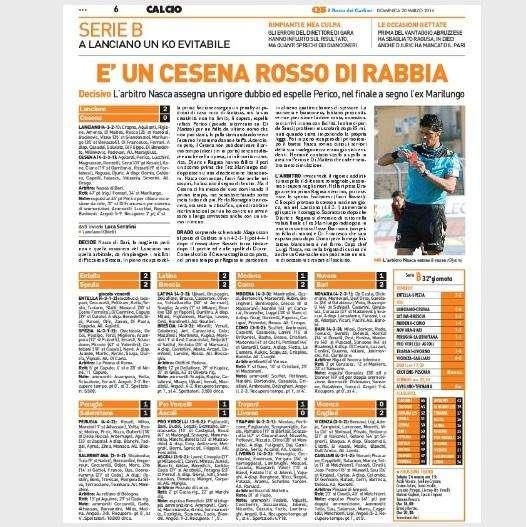 Ma il Cesena ci ha messo del suo. Il Resto del Carlino