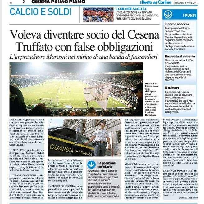 Voleva diventare socio del Cesena, truffato - Il Resto del Carlino