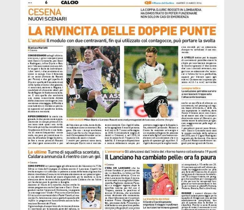 La rivincita delle doppie punte - Il Resto del Carlino