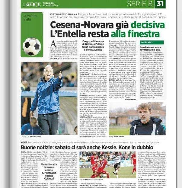 Cesena-Novara già decisiva - La Voce di Romagna